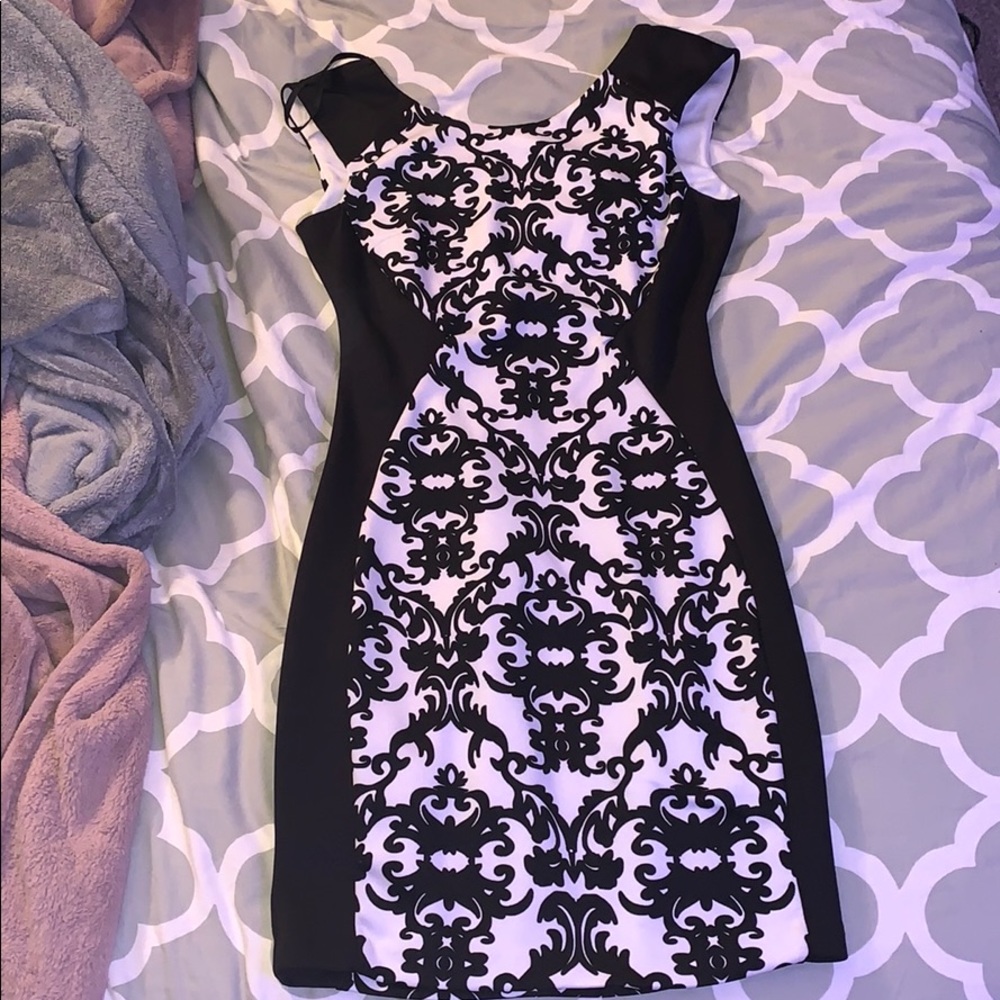 Tight Black & White Dress